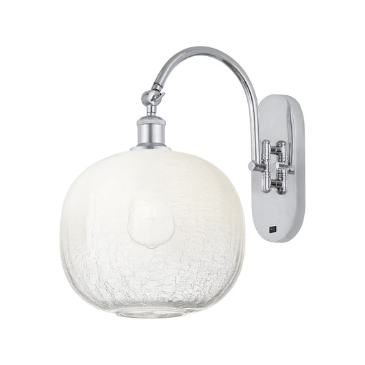 Innovations Brookhaven Sphere 10.5in 1-Light Wall Sconce | Industrial Polished Chrome and Opal Glass | Bathroom & Hallway | Model 918-1W-PC-G481-10OP