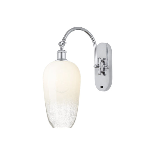 Innovations Brookhaven Flute 7in 1-Light Wall Sconce | Industrial Polished Chrome and Opal Glass | Bedroom & Hallway Accent | Model 918-1W-PC-G484-7OP