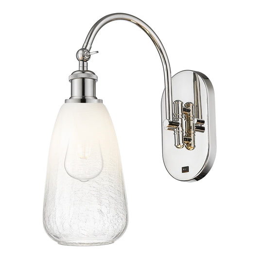 Innovations Brookhaven Almond 6in 1-Light Wall Sconce | Industrial Polished Nickel and Opal Glass | Hallway & Bathroom Accent | Model 918-1W-PN-G480-6OP