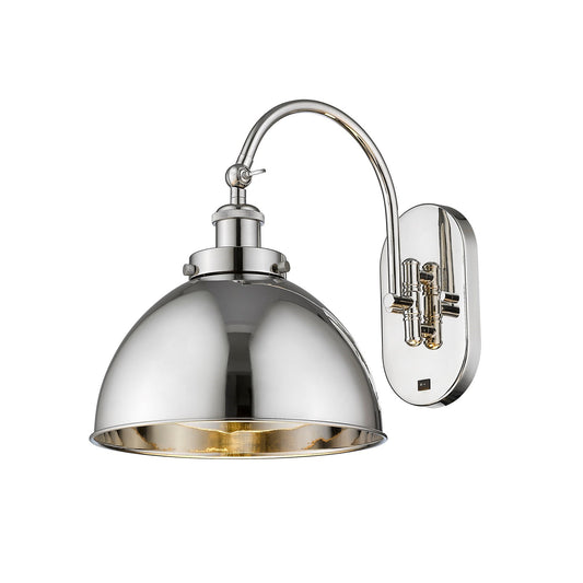 Innovations Ballston Urban 10in 1-Light Swing Arm Wall Sconce | Contemporary Polished Nickel Steel and Cast Brass with | Model 918-1W-PN-MFD-10-PN