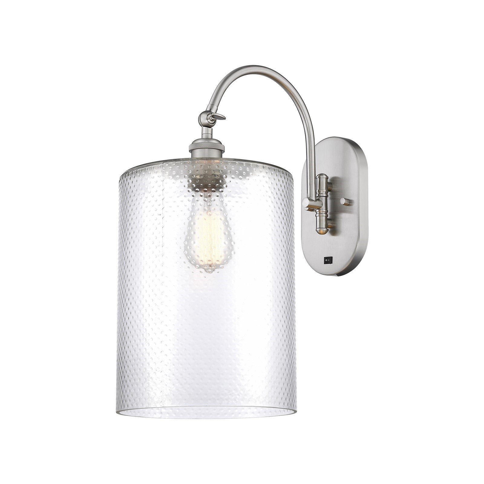 Innovations Cobbleskill 9in 1-Light Wall Sconce | Industrial Brushed Satin Nickel and Clear Glass | Bedroom & Hallway Accent | Model 918-1W-SN-G112-L