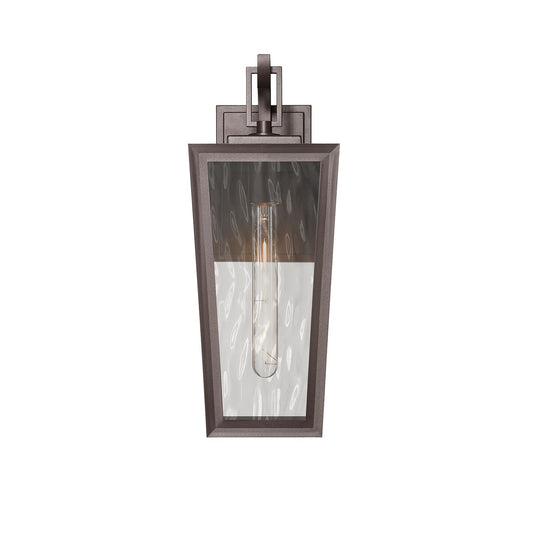 Innovations Madison 6.5in 1-Light Wall Sconce | Coastal Bronze Aluminum and Waterglass Glass | Covered Porch & Entryway | Model 9952-1W-BZ-17-WG