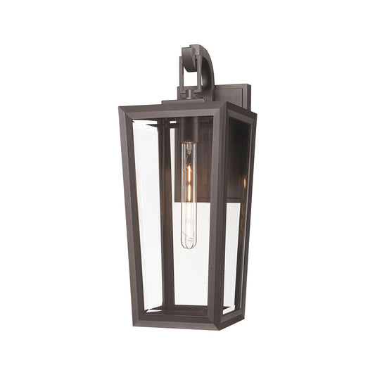 Innovations Madison 8in 1-Light Wall Sconce | Coastal Bronze Aluminum and Clear Glass | Covered Porch & Entryway | Model 9952-1W-BZ-21-CL