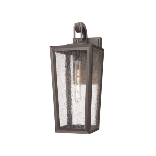 Innovations Madison 8in 1-Light Wall Sconce | Coastal Bronze Aluminum and Seedy Glass | Covered Porch & Entryway | Model 9952-1W-BZ-21-SDY