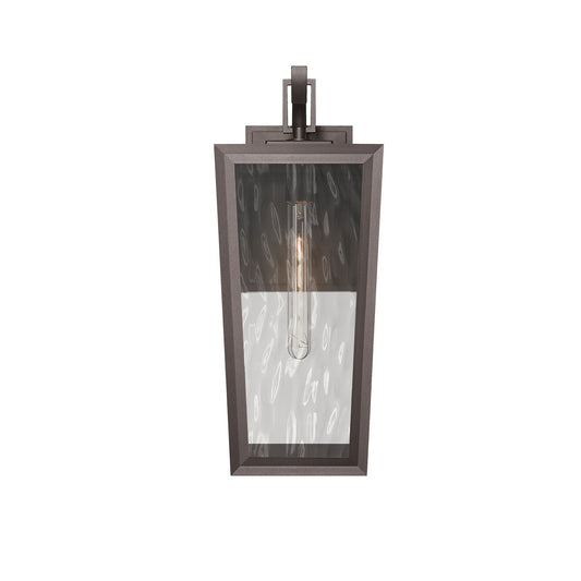 Innovations Madison 8in 1-Light Wall Sconce | Coastal Bronze Aluminum and Waterglass Glass | Covered Porch & Entryway | Model 9952-1W-BZ-21-WG
