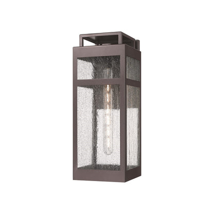 Innovations Ridgeway 6.75in 1-Light Wall Sconce | Coastal Bronze Aluminum and Seedy Glass | Covered Patio & Entryway | Model 9953-1W-BZ-18-SDY