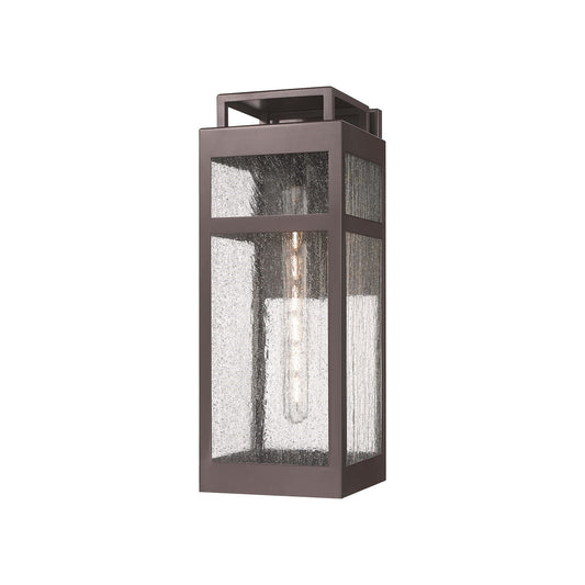 Innovations Ridgeway 6.75in 1-Light Wall Sconce | Coastal Bronze Aluminum and Seedy Glass | Covered Patio & Entryway | Model 9953-1W-BZ-18-SDY