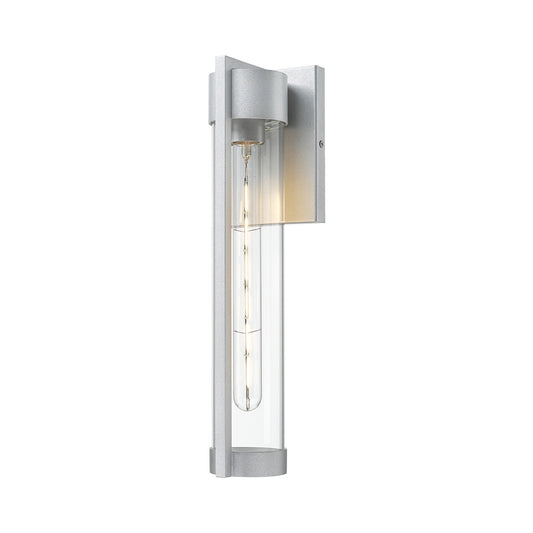 Innovations Stratford 16in 1-Light Wall Sconce | Contemporary Silver Aluminum and Clear Glass | Covered Patio & Entryway | Model 9954-1W-SV-16-CL