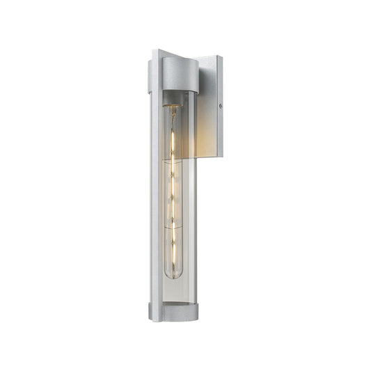 Innovations Stratford 17in 1-Light Wall Sconce | Contemporary Silver Aluminum and Light Smoke Glass | Covered Patios & Entryways | Model 9954-1W-SV-16-SM