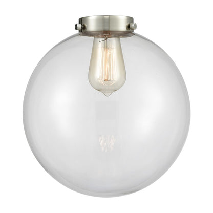 Innovations Ballston Beacon 10in 1-Light Pendant | Industrial Clear Glass Sphere | Kitchen Island & Dining Room | 10 x 10 x 9 in | Model G202-10