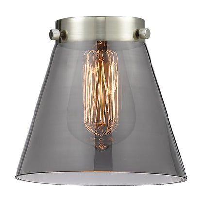 Innovations Small Cone 6in Glass Shade | Industrial Smoked Glass | Kitchen Island & Bar Pendant | 6 x 6 in | Model G63