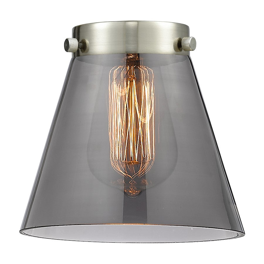 Innovations Small Cone 6in Glass Shade | Industrial Smoked Glass | Kitchen Island & Bar Pendant | 6 x 6 in | Model G63