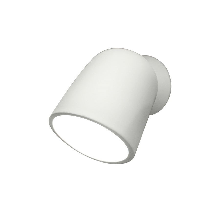 Justice Design Ambiance 1 Light Splash Wall Sconce, Matte White - CER-3770-MAT