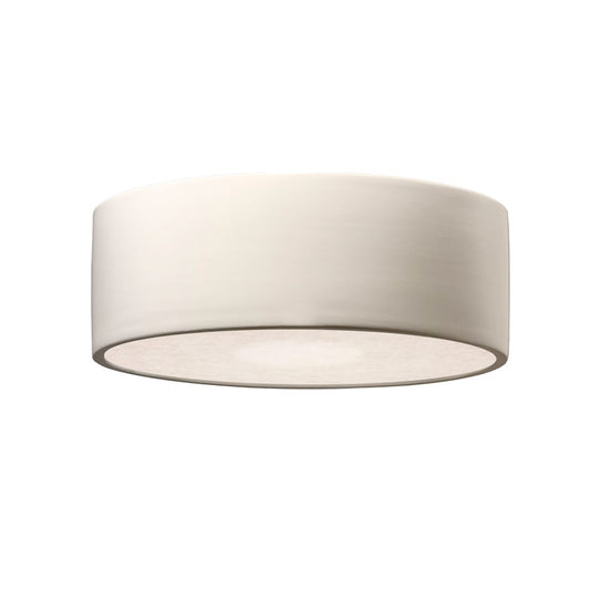 Justice Design Radiance 1Lt Short Round LED Flush Mount, Bisque - CER-6290-BIS