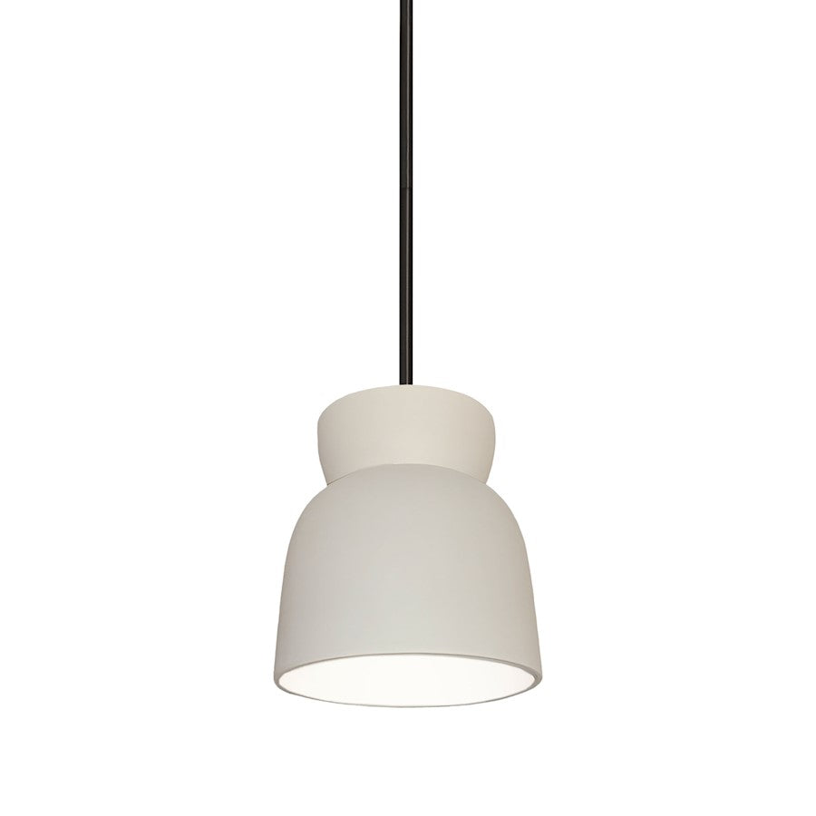 Justice Design Radiance 1Lt LG Hourglass Pendant, BQ/B - CER-6515-BIS-MBLK-RIGID