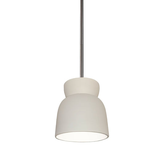 Justice Design Radiance 1Lt LG Hourglass Pendant, BQ/N - CER-6515-BIS-NCKL-RIGID