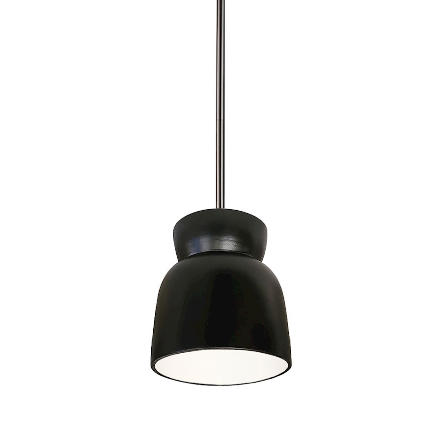 Justice Design Radiance 1Lt LG Hourglass Pendant, B/NK - CER-6515-CRB-NCKL-RIGID