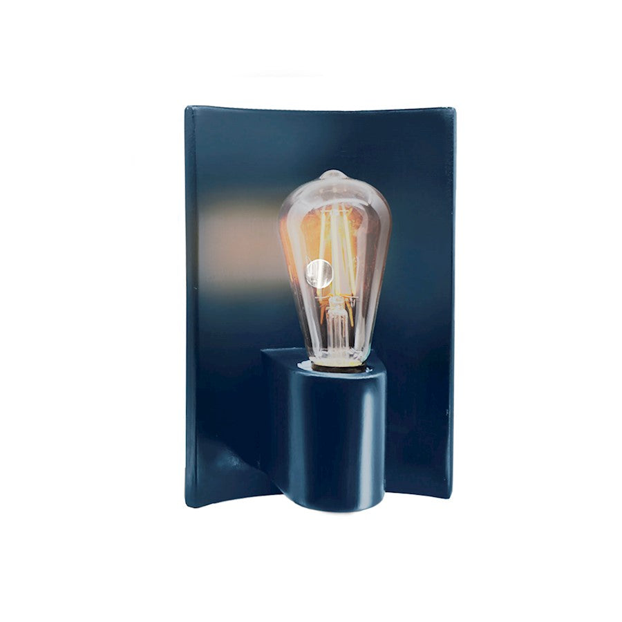 Justice Design Ambiance 1 Light Flex Wall Sconce, Sky/Nickel - CER-7061-MID-NCKL