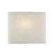 Justice Textile 1Lt Rectangle 12" Wall Sconce, White/Cream - FAB-8855-CREM