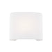 Justice Textile 1Lt Rectangle 12" Wall Sconce, White/White - FAB-8855-WHTE