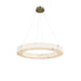 Justice LumenAria Medley LED 32" Ring Pendant, BR/Faux Alabaster - FAL-8223-BRSS