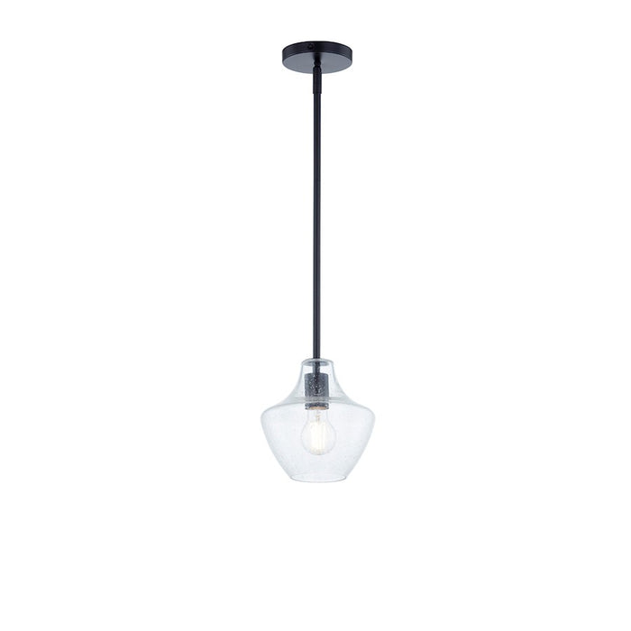 Justice Fusion Harlow 1Lt 8" Pendant, Black/Seeded Glass - FSN-4177-SEED-MBLK