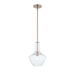 Justice Fusion Harlow 1Lt 10" Pendant, Brass/Seeded Glass - FSN-4178-SEED-BRSS