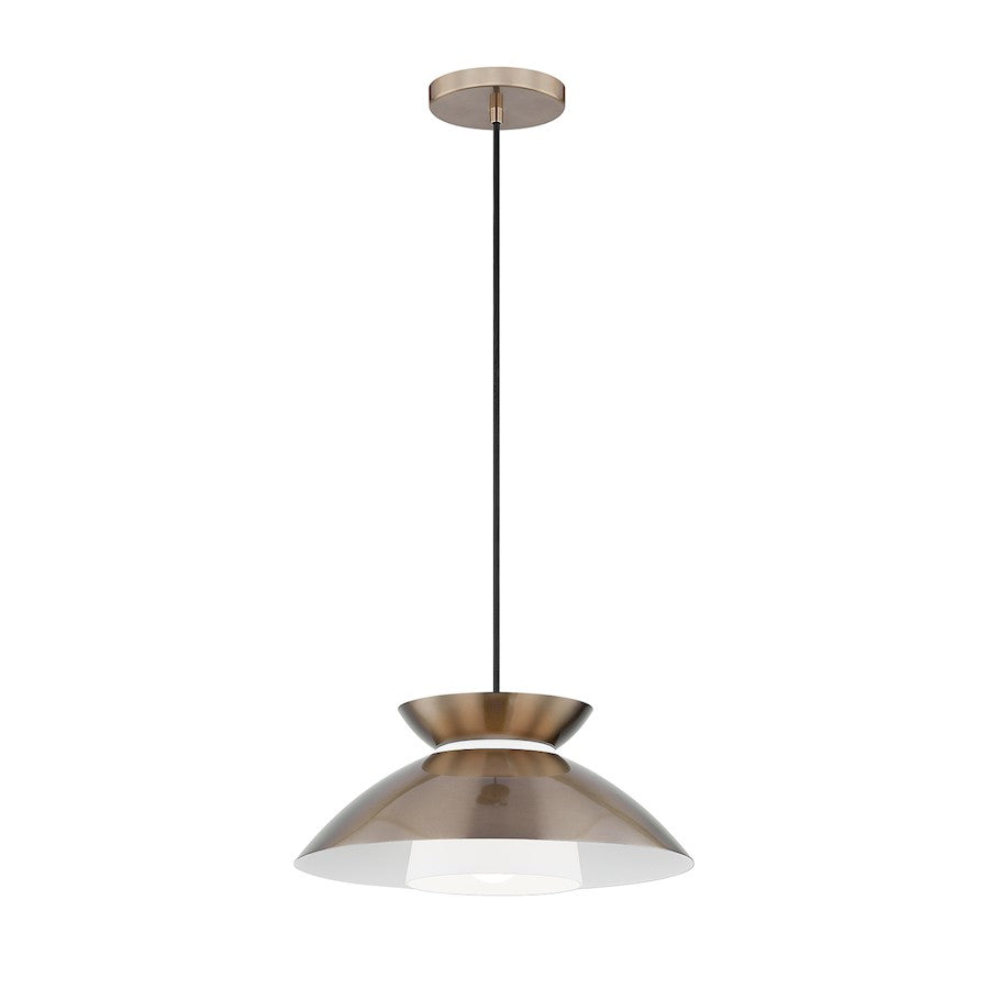 1 Light Bowl Pendant, Brass