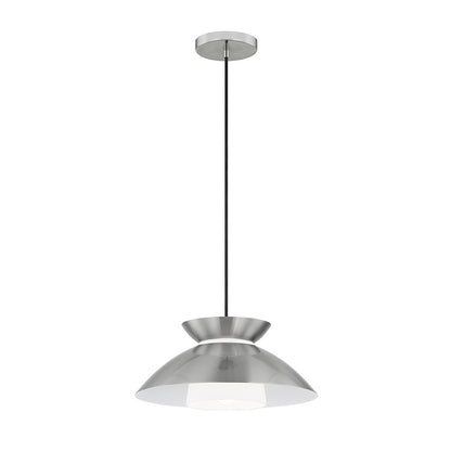 1 Light Bowl Pendant, Nickel