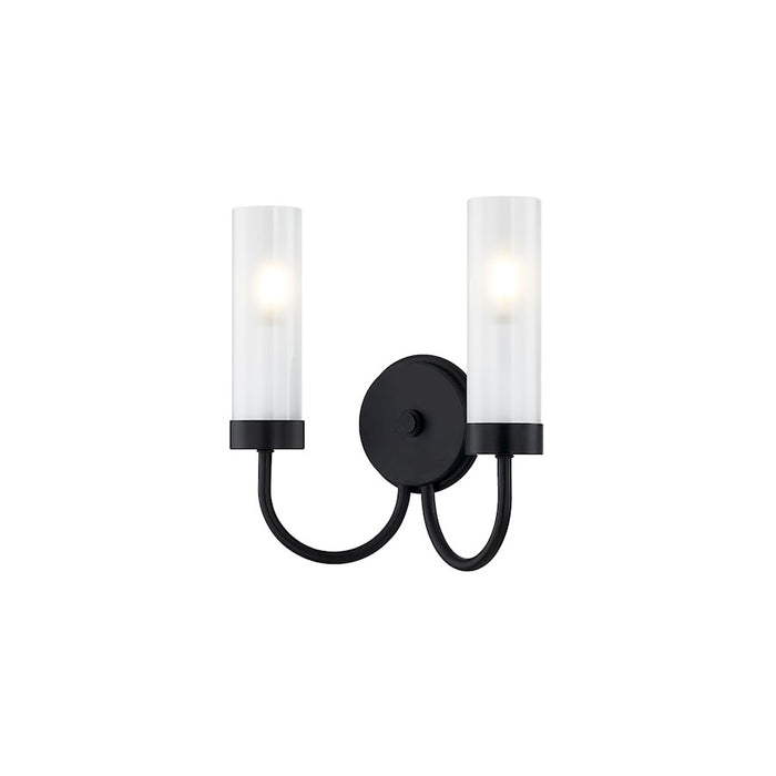 Justice Fusion Anchor 2Lt Cylinder Sconce, Black/Clear Frosted