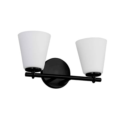 2 Light Bathroom Vanity Light, Opal