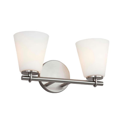 2 Light Bathroom Vanity Light, Opal
