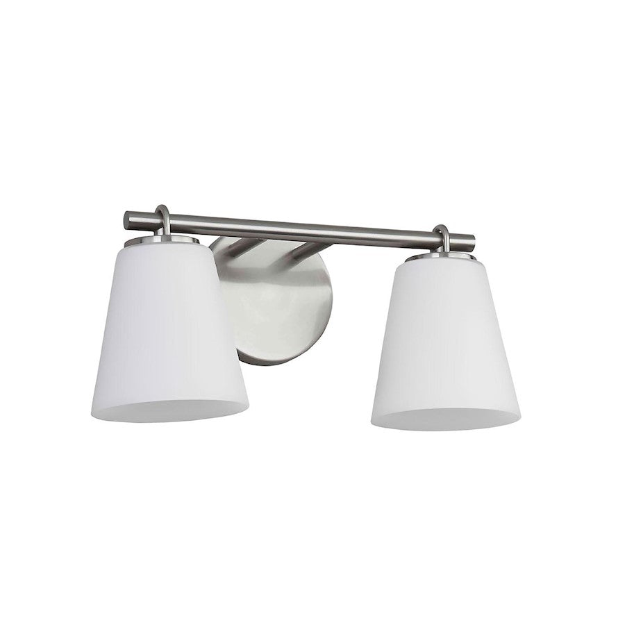 2 Light Bathroom Vanity Light, Opal