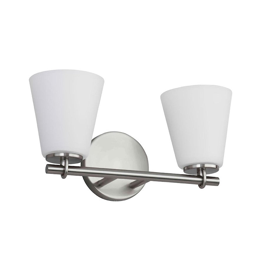 2 Light Bathroom Vanity Light, Opal