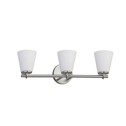 3 Light Bathroom Vanity Light, Opal