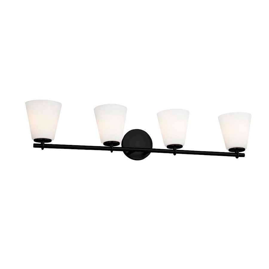 4 Light Bathroom Vanity Light, Opal