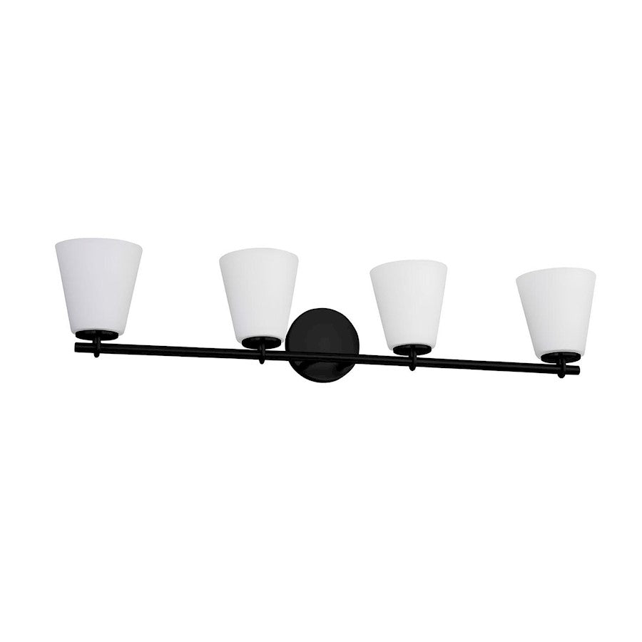 4 Light Bathroom Vanity Light, Opal