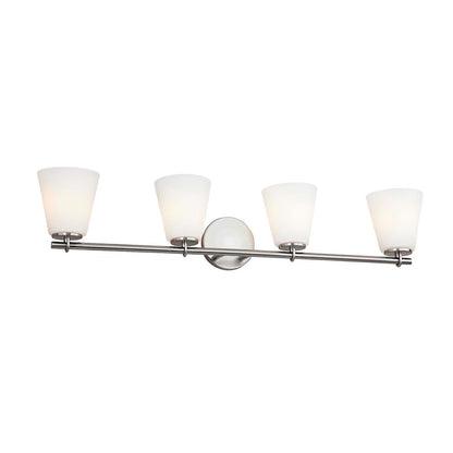 4 Light Bathroom Vanity Light, Opal