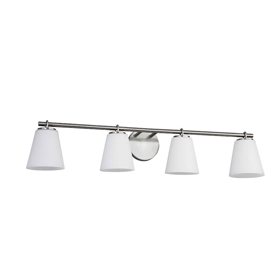 4 Light Bathroom Vanity Light, Opal