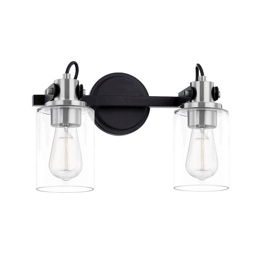 2 Light Bathroom Vanity Light, Clear