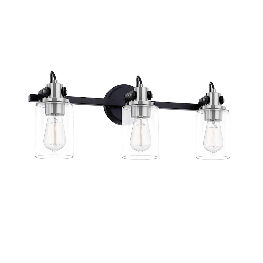 3 Light Bathroom Vanity Light, Clear