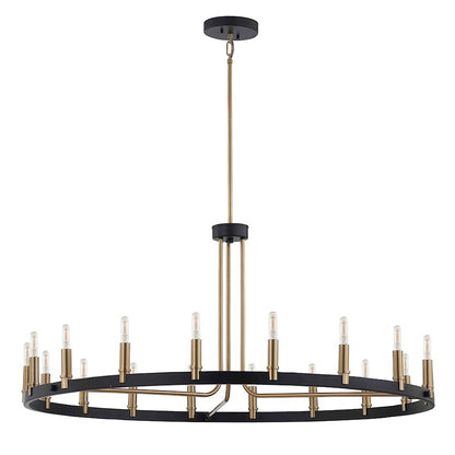 18 Light Chandelier, Black