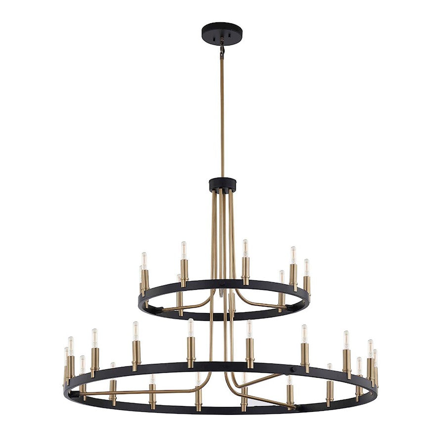27 Light Chandelier, Black