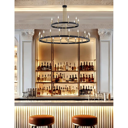 27 Light Chandelier, Black