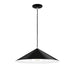 Justice Design Conos 3 Light Cone Pendant, Black/White Interior/ - NSH-8946-MBWT