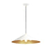 Justice Conos 3Lt Cone Pendant, White/Champagne Gold Interior - NSH-8946-MTGD