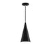 Justice Conos 1Lt 7" Cone Pendant, Black/White Interior - NSH-8947-MBWT