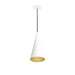 Justice Conos 1Lt 7" Cone Pendant, White/Champagne Gold Interior - NSH-8947-MTGD