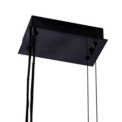 Kalco Glacier 1Lt 48" Linear Pendant, Smoked Firenze/Black Nickel