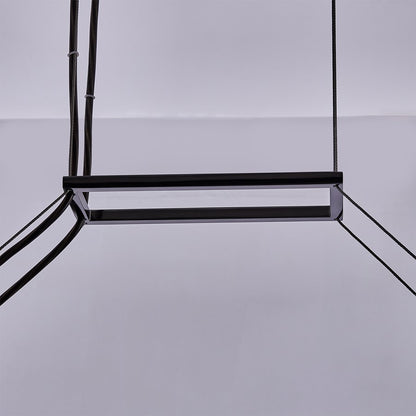 Kalco Glacier 1Lt 48" Linear Pendant, Smoked Firenze/Black Nickel